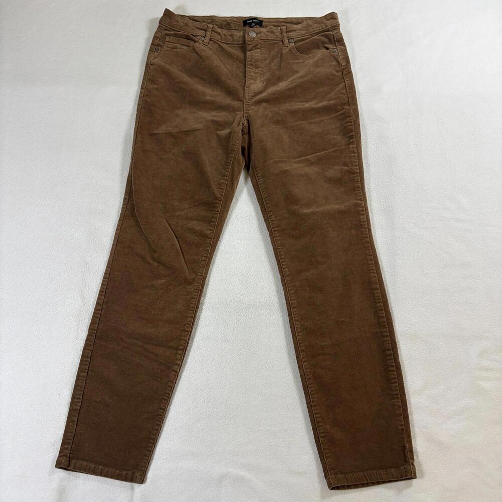 Corduroy Pants Slim Straight Brown Well Worn W30 Fits Like 31X26 Stretch Casual